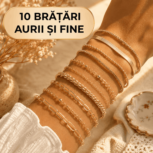 Set de 10 brățări Daria elegante